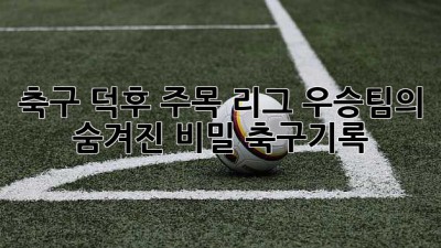 축구 덕후 주목!🏆 리그 우승팀의 숨겨진 비밀 #축구기록