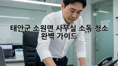 태안군 소원면 사무실 소독 청소 완벽 가이드
